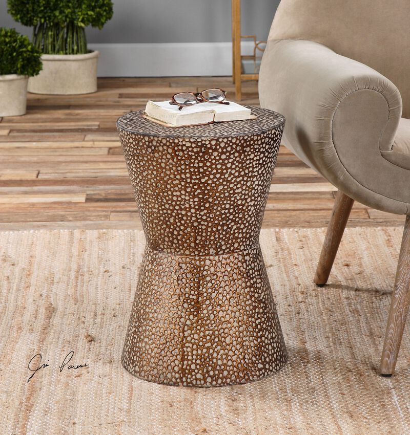 Uttermost Cutler Drum Shaped Accent Table image number 1